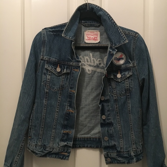 levis dodgers jean jacket